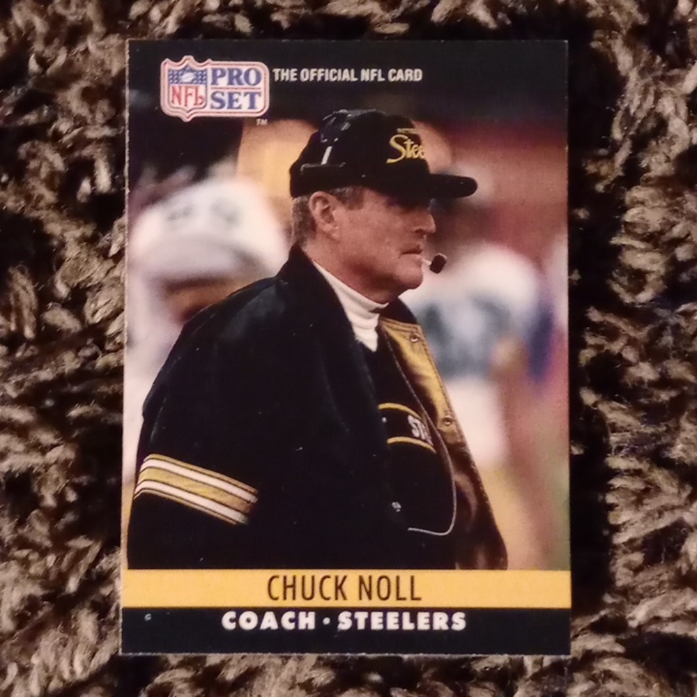 Pro Set NFL Card - Chuck Noll Steelers